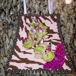 Fun & Sassy Pink Tiger and Orchids Handbag - One of a Kind
